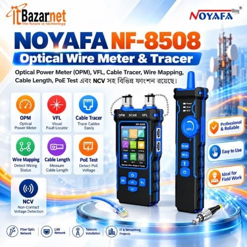 Optical Wire Meter And Tracer NOYAFA NF8508 9in1 Network Cable Tester Image
