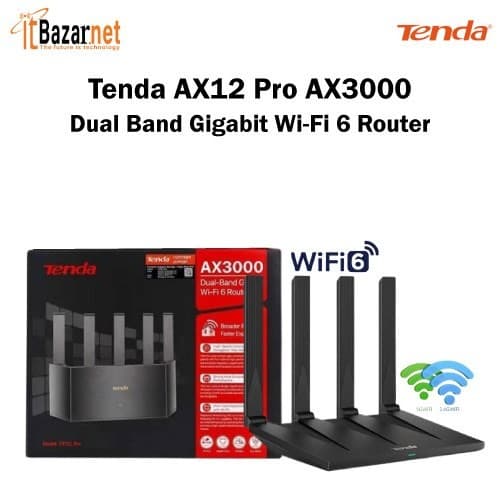 WiFi6 Dual Band Gigabit Router Tenda TX12 Pro AX3000 Image