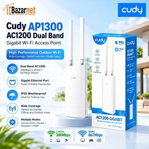 Cudy Outdoor AP1300 AC1200 Dual Band WiFi5 Access Point