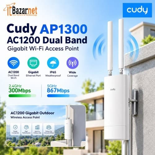 Cudy Outdoor AP1300 AC1200 Dual Band WiFi5 Access Point Image