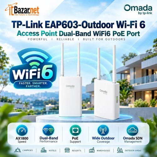 TPLink EAP603 Outdoor AX1800 WiFi6 Omada Ap Image
