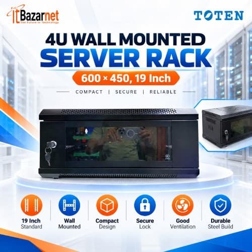 4U Wall Mount Server Rack 19Inch With PDU Image