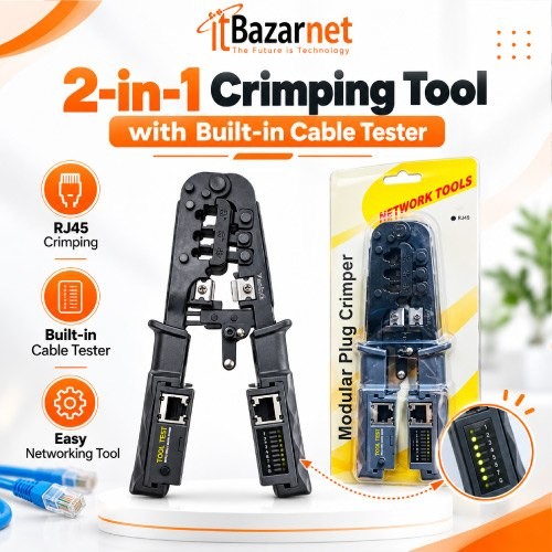 Crimper with Cable Tester 2in1 Multifunction Crimping Tool Image