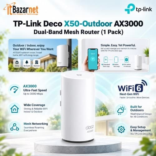 TPLink Deco X50 Outdoor AX3000 WiFi6 Mesh Router Image