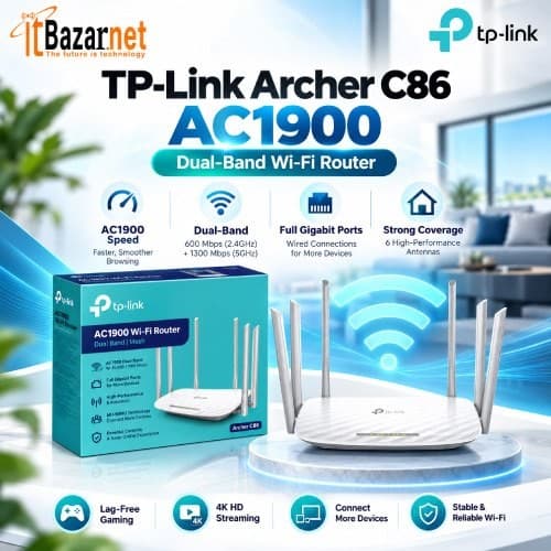 TPLink Archer C86 AC1900 Dual Band WiFi Router Image