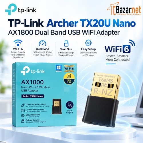 TPLink USB Adapter TX20U Nano AX1800 WiFi6