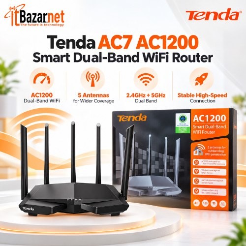 Tenda AC7 AC1200 Dual Band WiFi Router