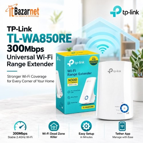 TPLink WiFi Range Extender TLWA850RE 300Mbps