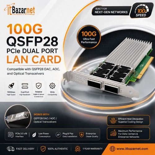100G PCIe QSFP LAN CARD Image