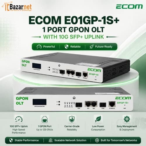 ECOM GPON OLT E01GP-1S+ 1 Port with 10G SFP+ Uplink Image