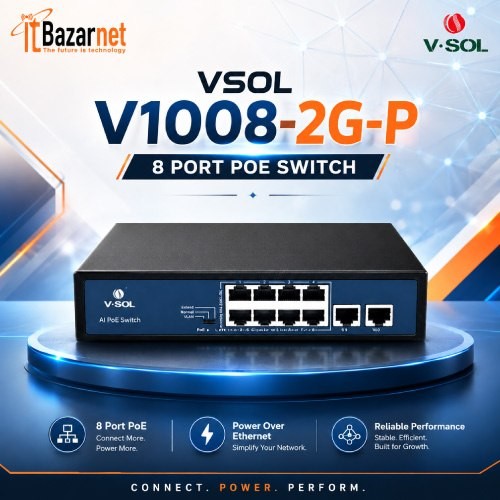 VSOL PoE Switch V1008-2G-P 8Port 120W with 2Gigabit Uplink Image