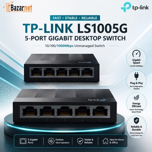 TPLink LS1005G 5Port Gigabit Switch 10/100/1000Mbps Image