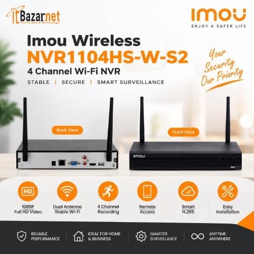 IMOU Wireless NVR1104HS-W-S2 4Channel WiFi NVR CCTV Recorder Image