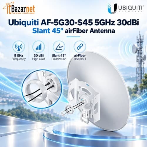 airFiber Dish Antenna Ubiquiti AF-5G30-S45 5GHz 30dBi High Gain Image