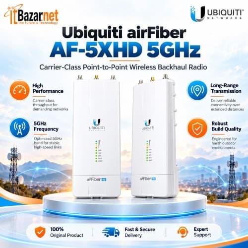 airFiber 5XHD 5GHz Radio Carrier Class Point to Point Wireless Image