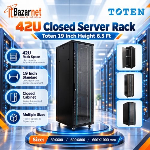 42U Closed Server Rack Toten 19Inch With Colling System Image