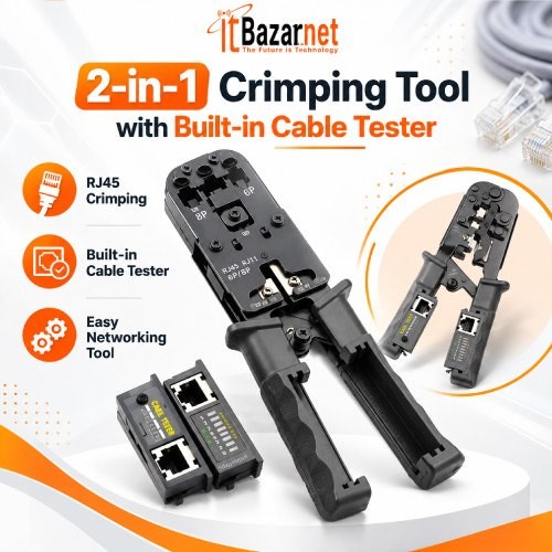 Crimper with Cable Tester 2in1 Multifunction Crimping Tool Image