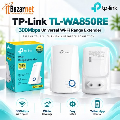 TPLink WiFi Range Extender TLWA850RE 300Mbps Image